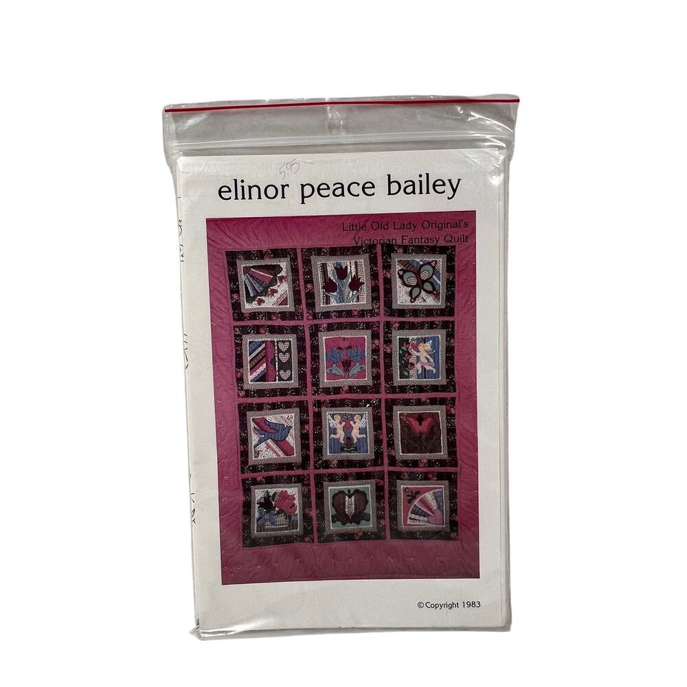ELINOR PEACE BAILEY Vintage 1983 Victorian Fantasy Quilt Applique Paper Pattern